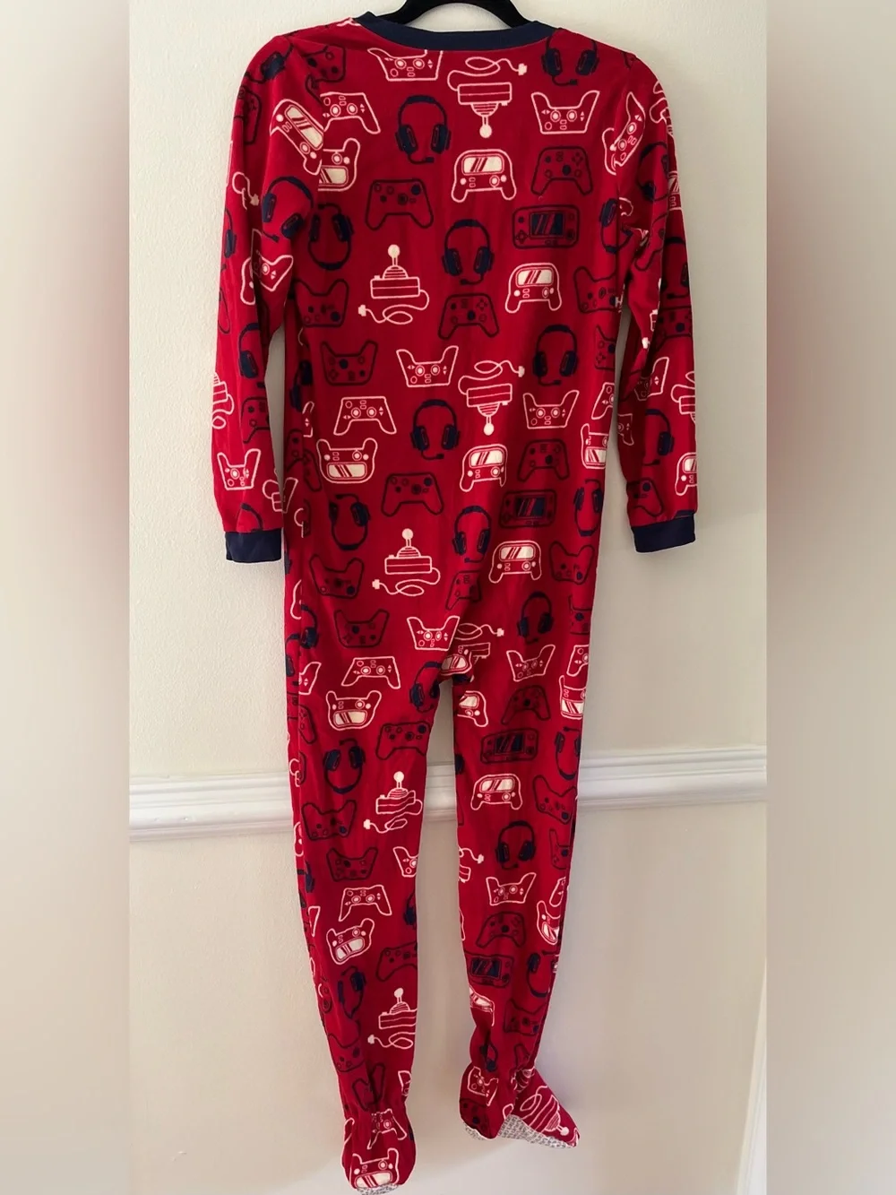 Carter's Red Gamer Print Footed One-Piece Pajama